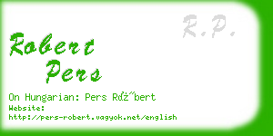 robert pers business card
